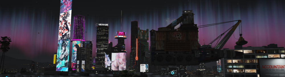 Banner van MioCity -CyberPunkをテーマにした街